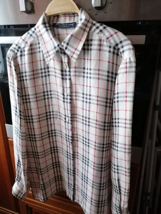 2 Camicie Burberry Tg M Frutta e Check maniche lun