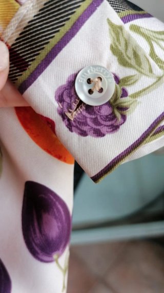 2 Camicie Burberry Tg M Frutta e Check maniche lun
