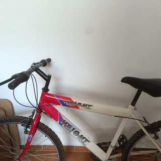 Bicicleta  roja y blanca