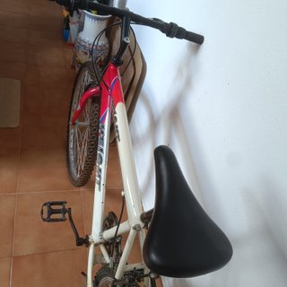 Bicicleta  roja y blanca