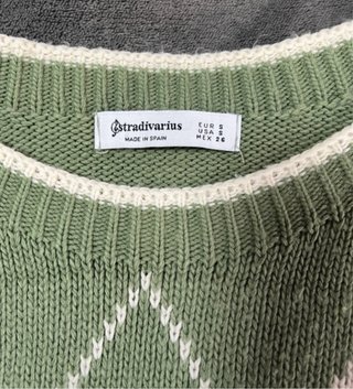 Jersey Stradivarius Verde y Blanco Talla S