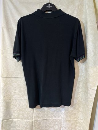 Polo Lacoste nero con logo colorato