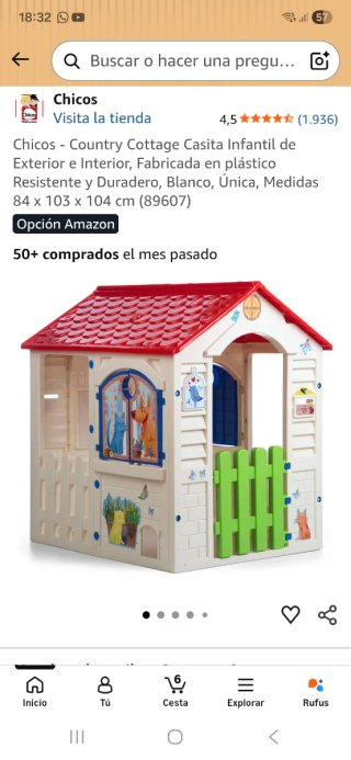 Casita infantil de plástico
