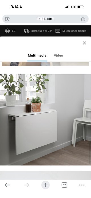 Mesa Plegable Ikea Pared Blanca