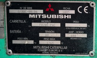 Carretilla elevadora eléctrica MITSUBISHI 2.0Tm