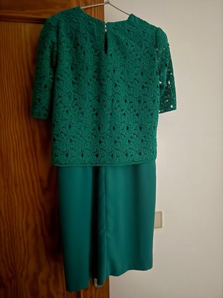 Vestido verde hecho a mano Talla 40/42