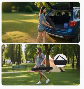 Mesa Plegable Camping o viaje Negra