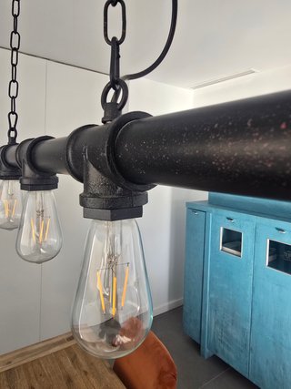 Lámpara Industrial Colgante 5 Bombillas Edison