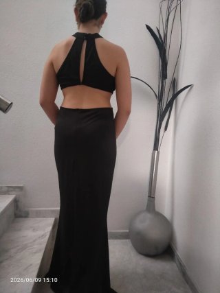Vestido Negro Talla XL con Cremallera