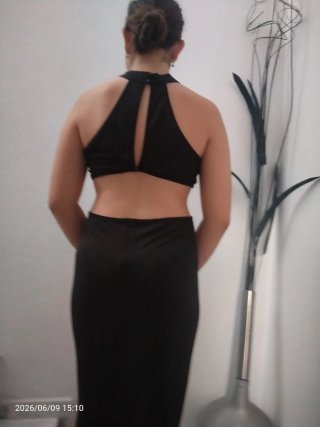 Vestido Negro Talla XL con Cremallera