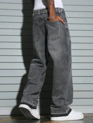 Pantalón vaquero hombre infinite plateado