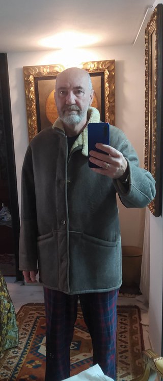 Chaquetón Muton Caballero Marrón/Beige