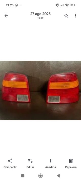 Pilotos traseros Golf (2 unidades)