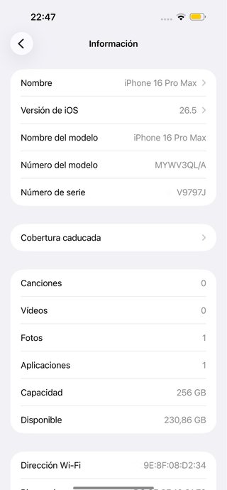 iPhone 16 Pro Max 256GB - Negro