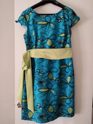 Vestido fiesta estampado floral talla 48
