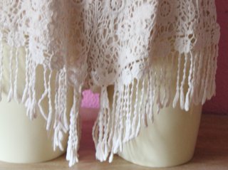Shorts crochet boho beige