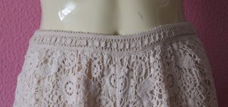 Shorts crochet boho beige
