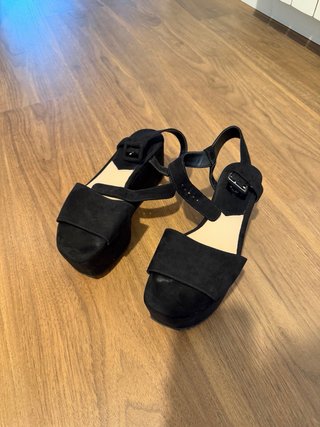 Sandalias con plataforma negras para mujer