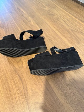Sandalias con plataforma negras para mujer