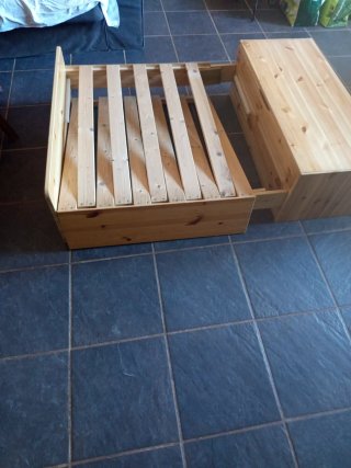 Somier de madera casero plegable