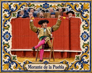Azulejo Morante de la Puebla silla 20x25 cm