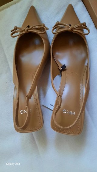 Zapatos MNG Slingback Beige/Marrón