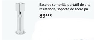 Soporte Sombrilla Metal Blanco
