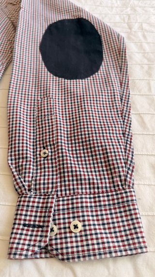 Camisa Zara Man cuadros con coderas - Talla XXL