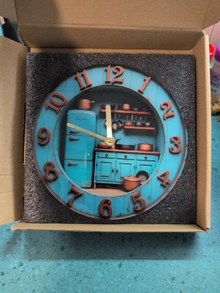 Reloj de Cocina Vintage Azul