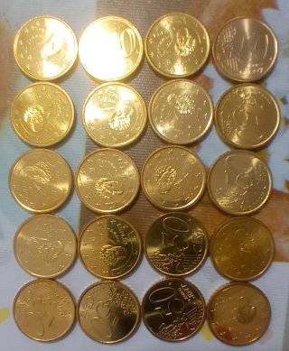 20 Monete da 50 Centesimi Spagna 2002 SC