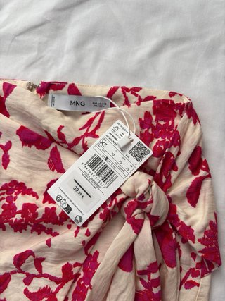 Falda cruzada floral Mango midi