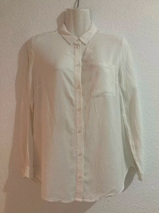 Blusa blanca manga larga
