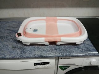 Bañera bebé plegable con termómetro