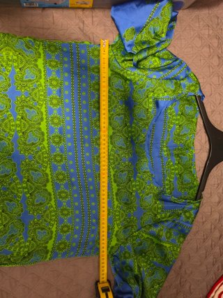 Blusa Estampada Azul y Verde