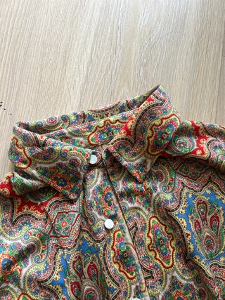 Blusa Vintage Estampada Talla S