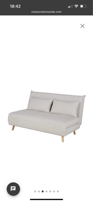 Sofá cama 2 plazas beige