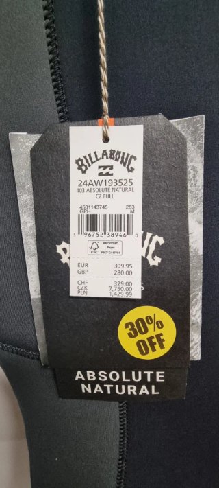 Neopreno Billabong Absolute Natural 4/3