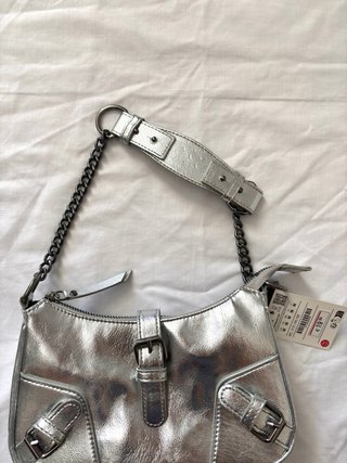 Bolso Plateado Efecto Metalizado Pull&Bear Y2K