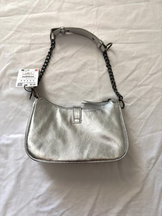Bolso Plateado Efecto Metalizado Pull&Bear Y2K