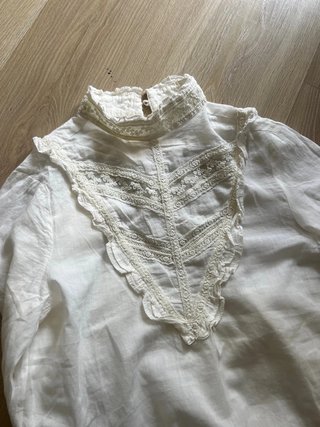 Blusa vintage bordada manga larga S