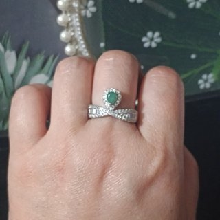 Anillo Esmeralda Natural Pera