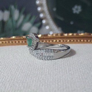 Anillo Esmeralda Natural Pera