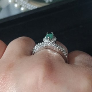 Anillo Esmeralda Natural Pera
