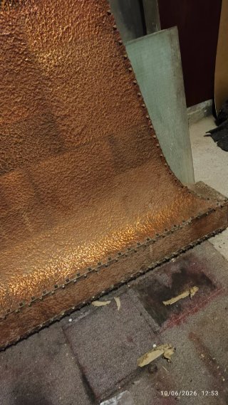 Chimenea de cobre martillado