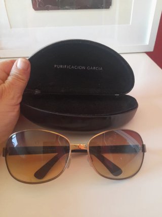 Gafas de sol Purificación Garcia doradas y marrone