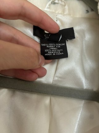 Chaqueta piel conejo con lunares