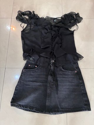 Conjunto Stradivarius negro