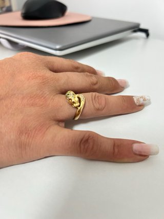 Anillo Oro 18K Leopardo Esmeraldas y Diamantes