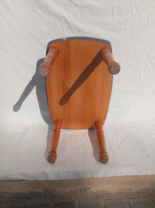 !OCASIÓN! Banqueta Reposapiés Tapizada Madera