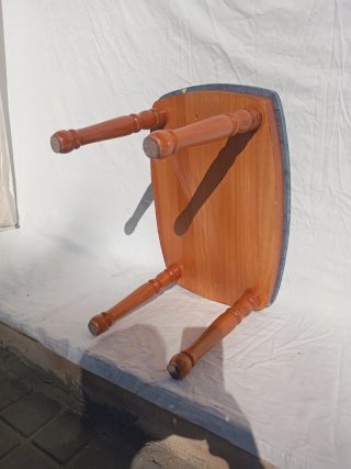 !OCASIÓN! Banqueta Reposapiés Tapizada Madera